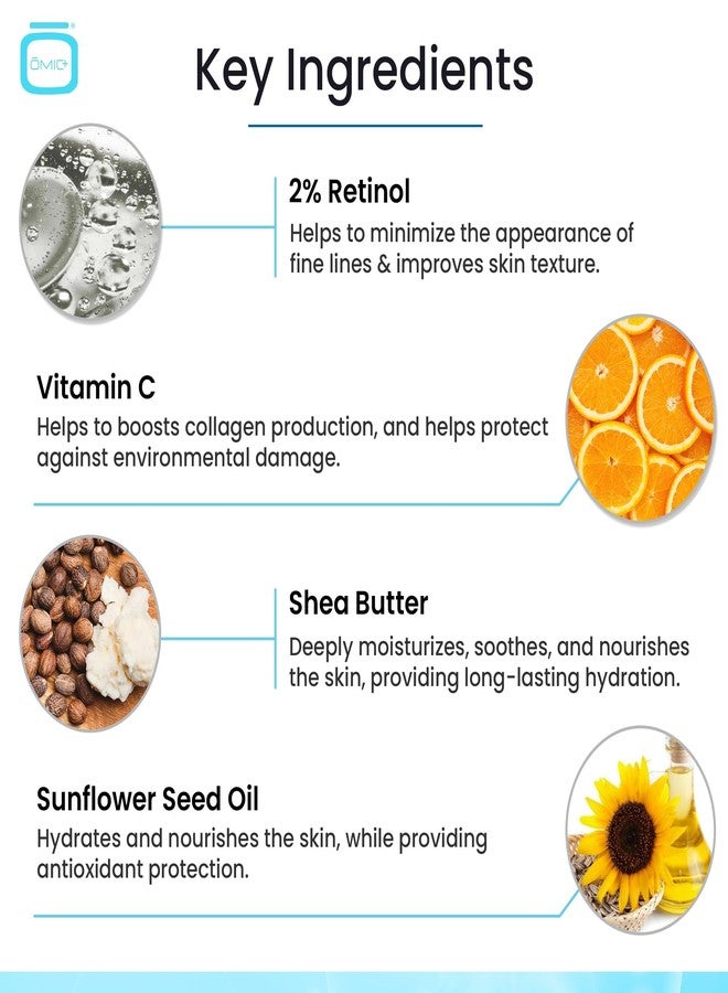 OMIC 2% Retinol Cream - Brightening Cream for Dark Spots - 30g / 1.6 oz - Moisturizing Beauty Cream for All Skin Types - Polishes Dull Skin & Restores Radiance - Image 2